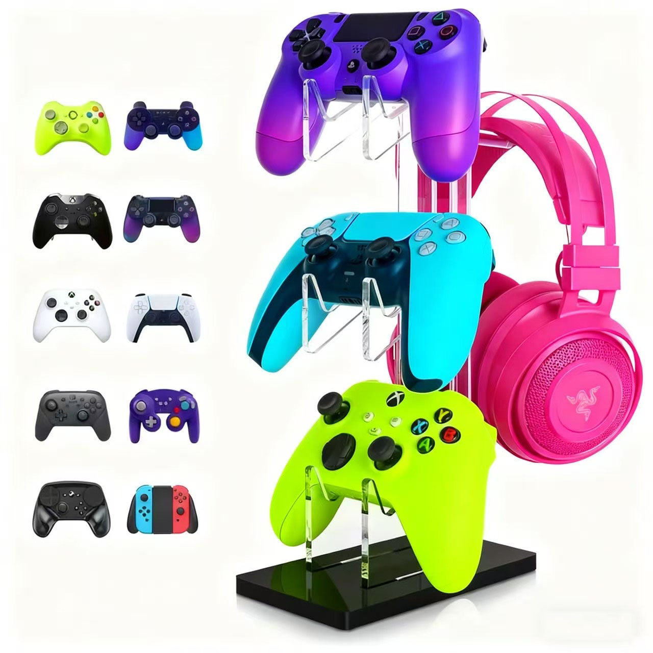 Gaming Controllers Xbox Accessories - Универсальный 2/3-уровневый держатель контроллера и подставка