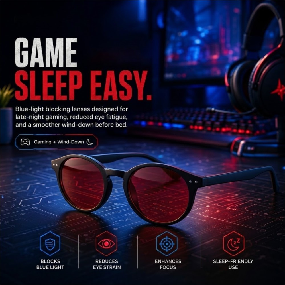 Gaming Glasses Tinted - Игровые очки для предотвращения усталости глаз,