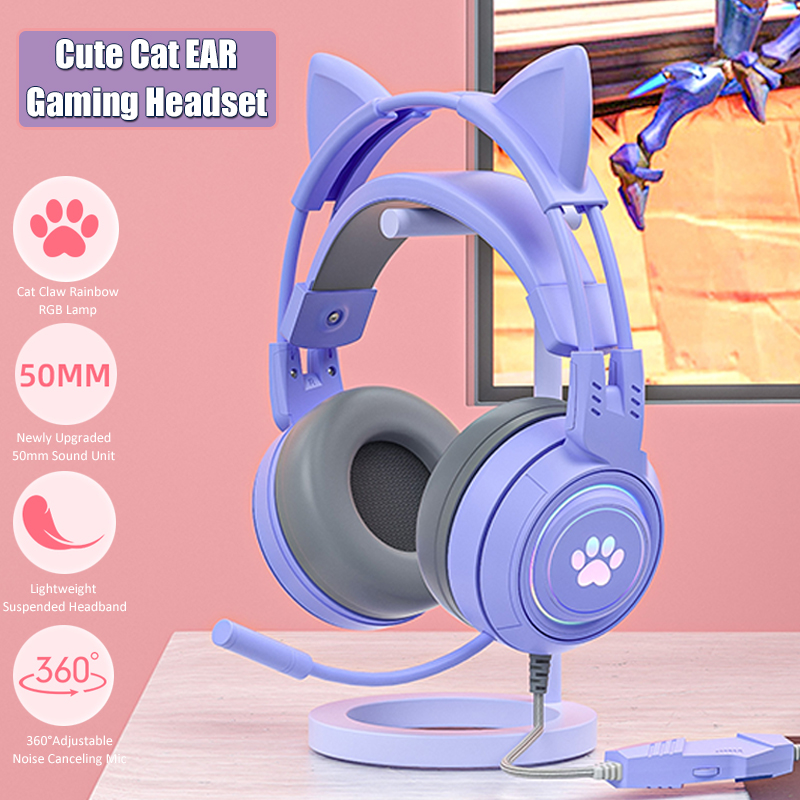Gaming Accessories Kids - Симпатичные игровые наушники с кошачьими ушками
