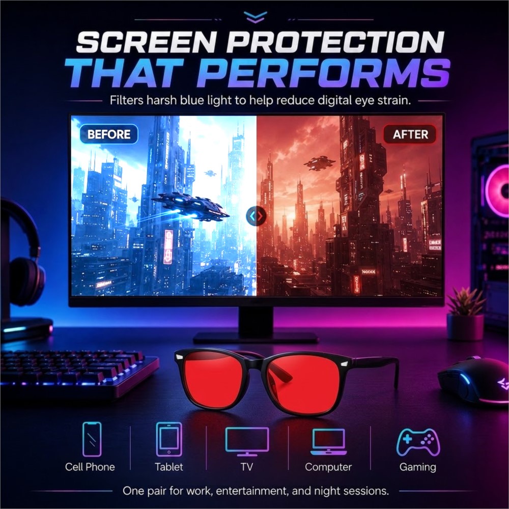 Очки для геймеров с защитой от – обзор и цена Gaming Glasses Tinted