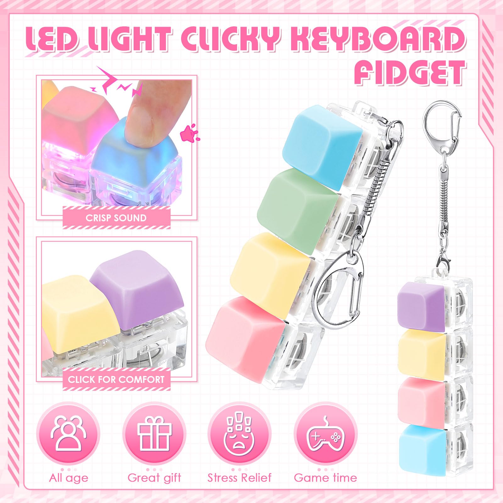 Светодиодный брелок-фиджет с п – обзор и цена Keyboard Switch Tester